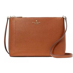 New Kate Spade Leila Crossbody Pebble Leather Warm Gingerbread